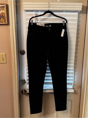 Seven7 Women's Tummy Less Skinny Jeans in Dark Blue high rise slimming NWT***